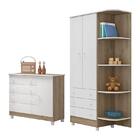 Jogo De Quarto Doce Sonho Guarda Roupa 2 Portas E Cômoda 1 Po