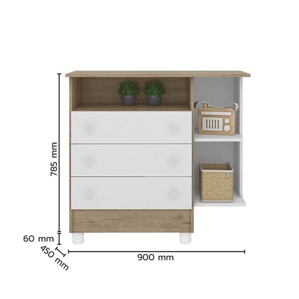 Jogo De Quarto Doce Sonho Guarda Roupa 2 Portas E Cômoda 3 Ga