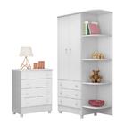 Jogo De Quarto Doce Sonho Guarda Roupa 2 Portas E Cômoda 4 Ga