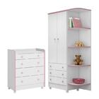 Jogo De Quarto Doce Sonho Guarda Roupa 2 Portas E Cômoda Troc