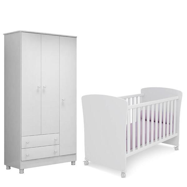 Jogo De Quarto Doce Sonho Guarda Roupa 3 Portas E Berço Ameri