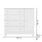 Jogo De Quarto Doce Sonho Guarda Roupa 3 Portas E Cômoda 1 Po