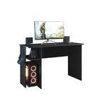 Jogo De Quarto Gamer Com Mesa Para Computador E Estante Preto