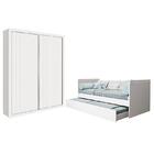 Jogo De Quarto Guarda Roupa Prince E Bicama Nuth Com 2 Colchõ