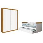 Jogo De Quarto Guarda Roupa Prince E Bicama Nuth Com 2 Colchõ