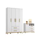 Jogo De Quarto Infantil Alegria Guarda Roupa, Comoda E Berço