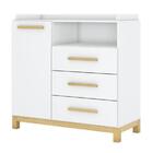 Jogo De Quarto Infantil Alegria Guarda Roupa E Cômoda Branco