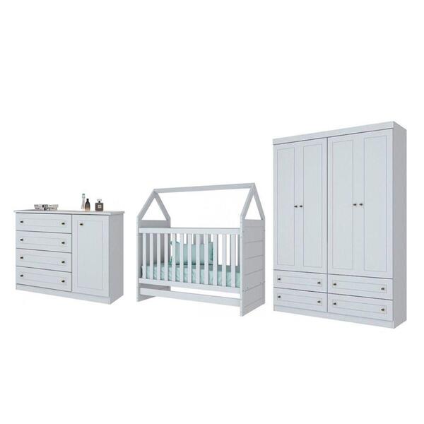 Jogo De Quarto Infantil Americano Branco - Henn