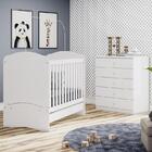 Jogo De Quarto Infantil Bala De Menta Com Cômoda E Berço - Mó