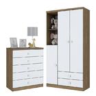 Jogo De Quarto Infantil Bala De Menta Com Guarda Roupa E Cômo