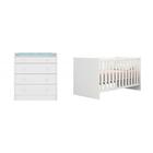 Jogo De Quarto Infantil Berço Cômoda Trocador Branco