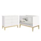 Jogo De Quarto Infantil Classic Cômoda 6 Gavetas E Berço Com