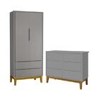 Jogo De Quarto Infantil Classic Guarda Roupa 2 Portas E Cômod