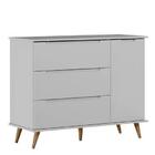 Jogo De Quarto Infântil Com 3 Peças Lunna Cor Cinza Peternell