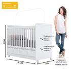 Jogo De Quarto Infantil Com Berço Aquarela E Baú Organizador