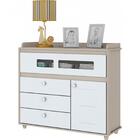 Jogo De Quarto Infantil Com Cômoda E Berço Cristal/branco