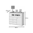 Jogo De Quarto Infantil Com Cômoda E Berço Cristal/branco