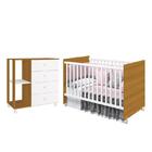 Jogo De Quarto Infantil Com Cômoda Gino E Berço Mel - Reller