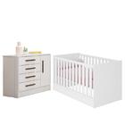 Jogo De Quarto Infantil Com Cômoda Q Encanto E Berço Doce Son