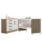 Jogo De Quarto Infantil Com Cômoda Q Encanto E Berço Doce Son