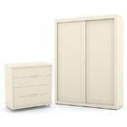 Jogo De Quarto Infantil Com Guarda Roupa 2 Portas De Correr E