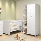 Jogo De Quarto Infantil Com Guarda Roupa Gino E Berço Mel - R