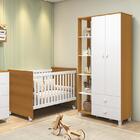 Jogo De Quarto Infantil Com Guarda Roupa Gino E Berço Tico -