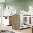 Jogo De Quarto Infantil Cômoda Cafuné E Berço Bala De Menta -