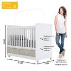 Jogo De Quarto Infantil Cômoda Pula-pula E Berço Aquarela - M