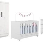 Jogo De Quarto Infantil Diamante 3 Peças Branco Pertenella