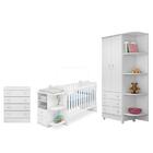 Jogo De Quarto Infantil Doce Sonho Berço Cantoneira Com Colch