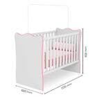 Jogo De Quarto Infantil Doce Sonho Branco Rosa Qmovi
