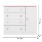 Jogo De Quarto Infantil Doce Sonho Branco Rosa Qmovi