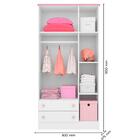 Jogo De Quarto Infantil Doce Sonho Branco Rosa Qmovi