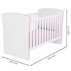 Jogo De Quarto Infantil Doce Sonho Branco Rosa Qmovi