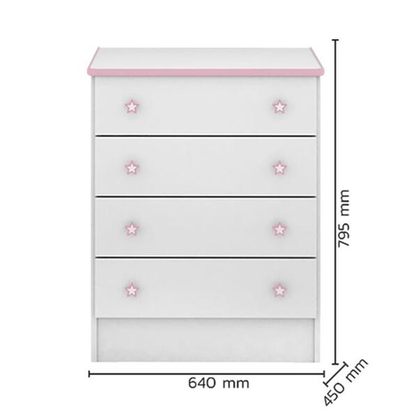 Jogo De Quarto Infantil Doce Sonho Com Guarda Roupa 2 Portas