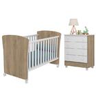 Jogo De Quarto Infantil Doce Sonho Cômoda 4 Gavetas E Berço A