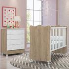 Jogo De Quarto Infantil Doce Sonho Cômoda 4 Gavetas E Berço C