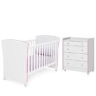 Jogo De Quarto Infantil Doce Sonho Cômoda Trocador E Berço Am