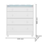 Jogo De Quarto Infantil Doce Sonho Cômoda Trocador E Berço Am