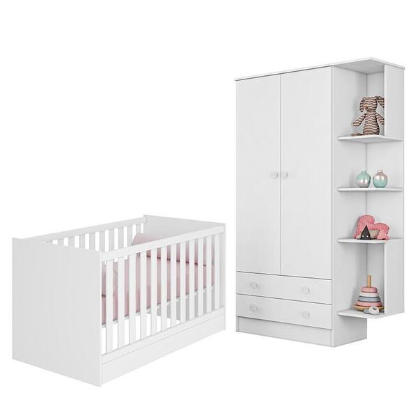 Jogo De Quarto Infantil Doce Sonho Guarda Roupa 2 Portas E Be