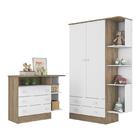 Jogo De Quarto Infantil Doce Sonho Guarda Roupa 2 Portas E Cô