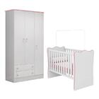 Jogo De Quarto Infantil Doce Sonho Guarda Roupa 3 Portas E Be