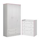 Jogo De Quarto Infantil Doce Sonho Guarda Roupa 3 Portas E Cô