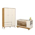 Jogo De Quarto Infantil Gold Guarda Roupa 3 Portas E Berço Mu