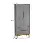 Jogo De Quarto Infantil Guarda Roupa 2 Portas E Berço Classic