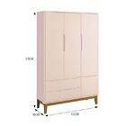 Jogo De Quarto Infantil Guarda Roupa 3 Portas E Berço Classic