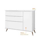 Jogo De Quarto Infantil Guarda Roupa E Cômoda Branco Acetinad