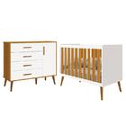 Jogo De Quarto Infantil Isis Cômoda 1 Porta E Berço - Reller