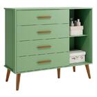 Jogo De Quarto Infantil Isis Guarda Roupa 3 Portas E Cômoda 1